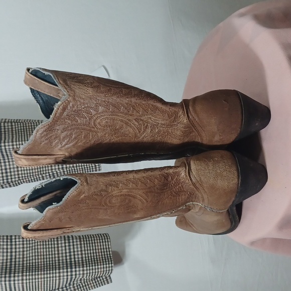 Brown Western Cowboy Boots size 9 - Picture 3 of 5
